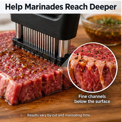 🔥 LAST DAY: 49% OFF — 48-Blade Meat Tenderizer Set — Tenderize Tough Cuts Without Pounding