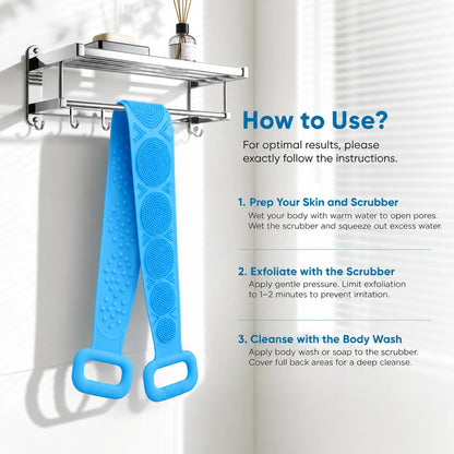 🛁 Limited-Time 49% OFF — 99.9% Antibacterial Silicone Back Scrubber 💦