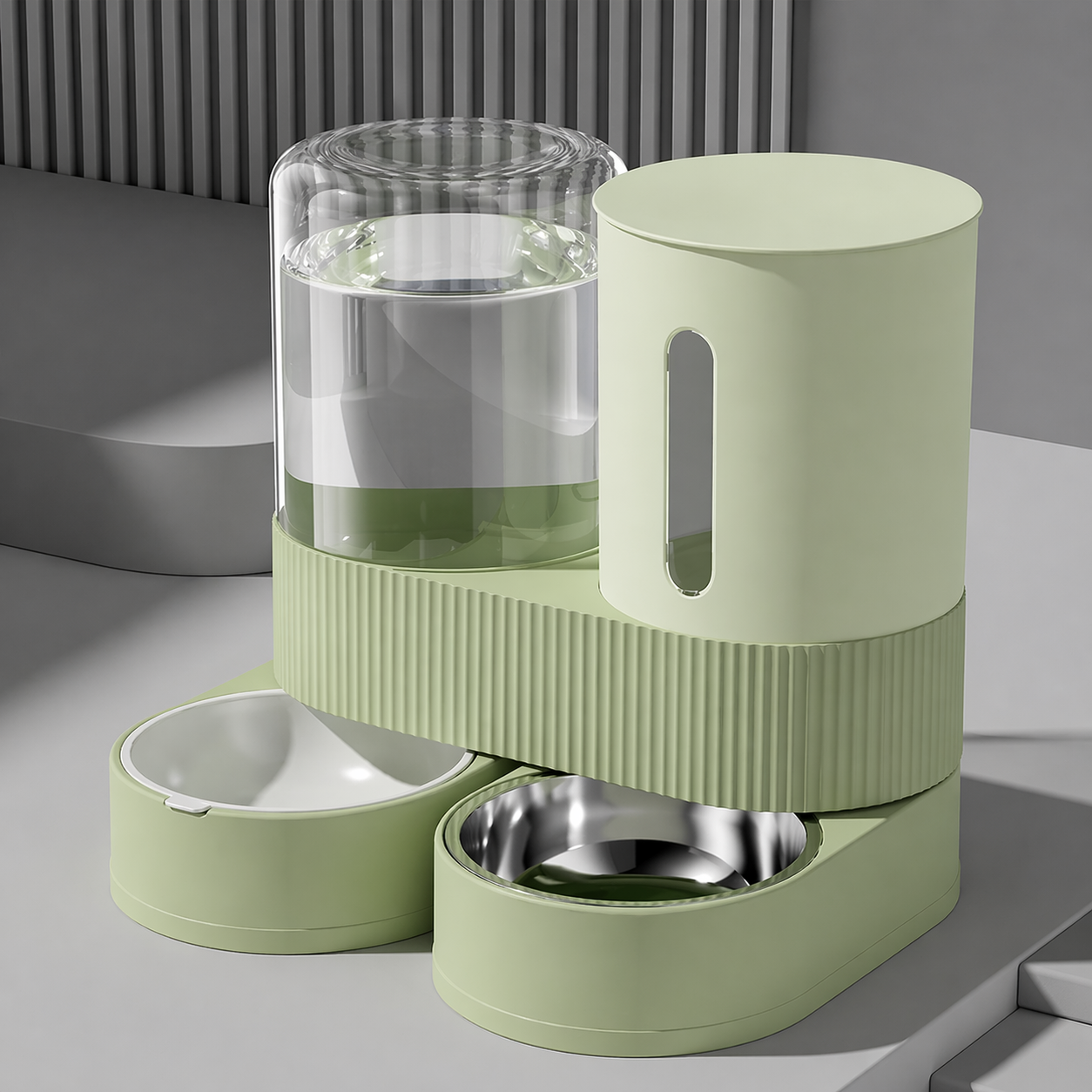 2-in-1 Automatic Pet Feeder & Water Dispenser