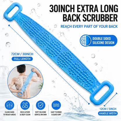 🛁 Limited-Time 49% OFF — 99.9% Antibacterial Silicone Back Scrubber 💦