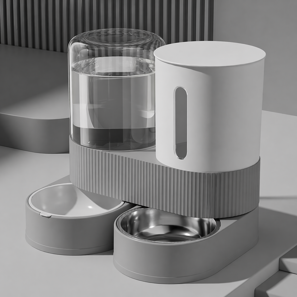 2-in-1 Automatic Pet Feeder & Water Dispenser
