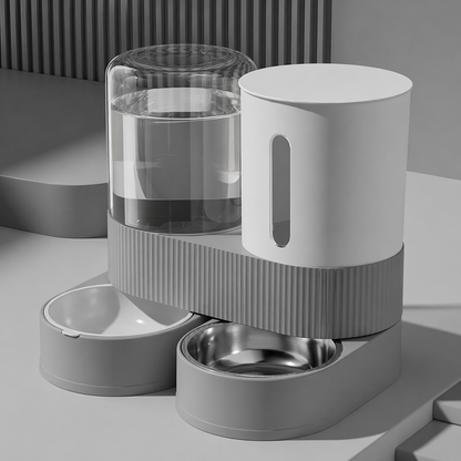 2-in-1 Automatic Pet Feeder & Water Dispenser