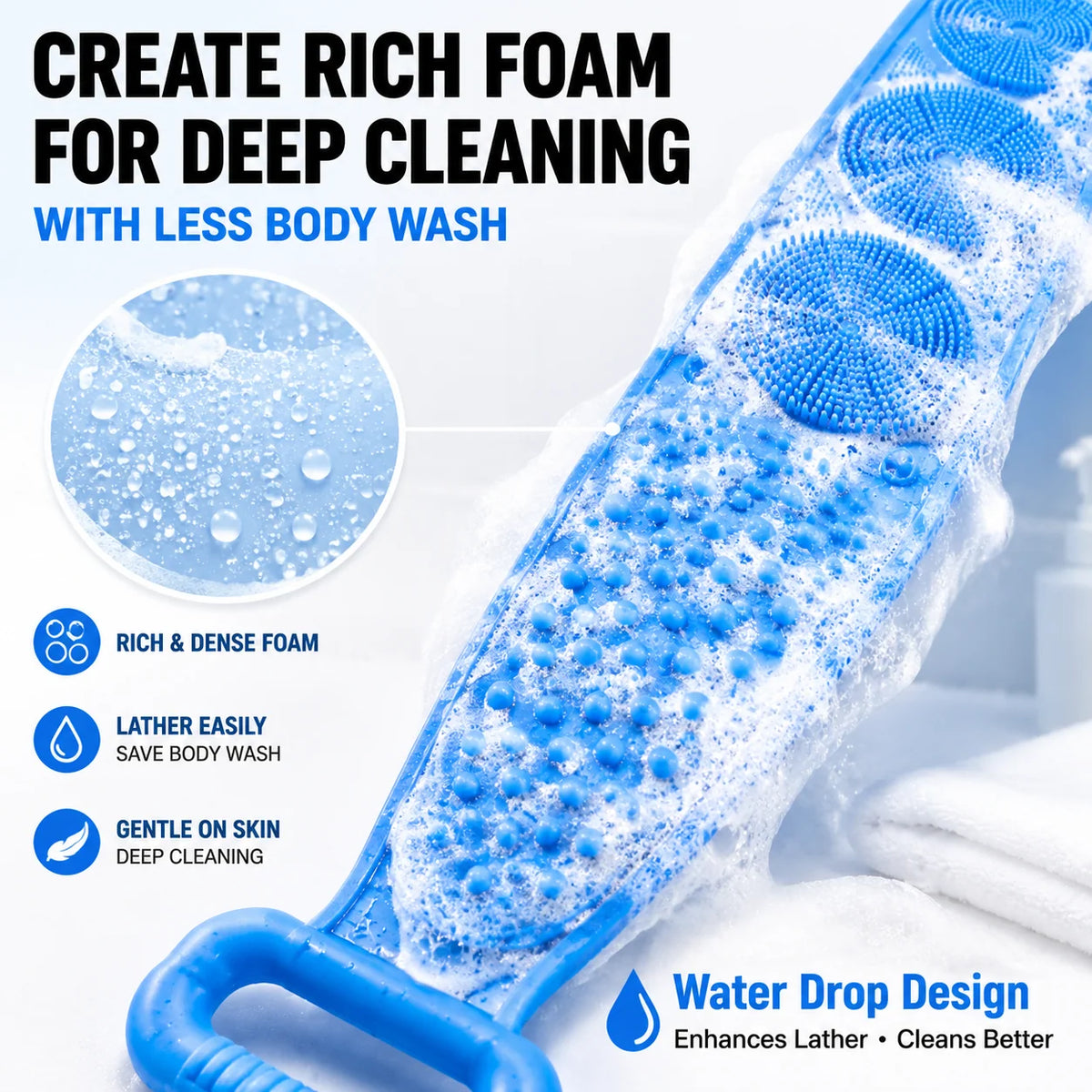 🛁 Limited-Time 49% OFF — 99.9% Antibacterial Silicone Back Scrubber 💦