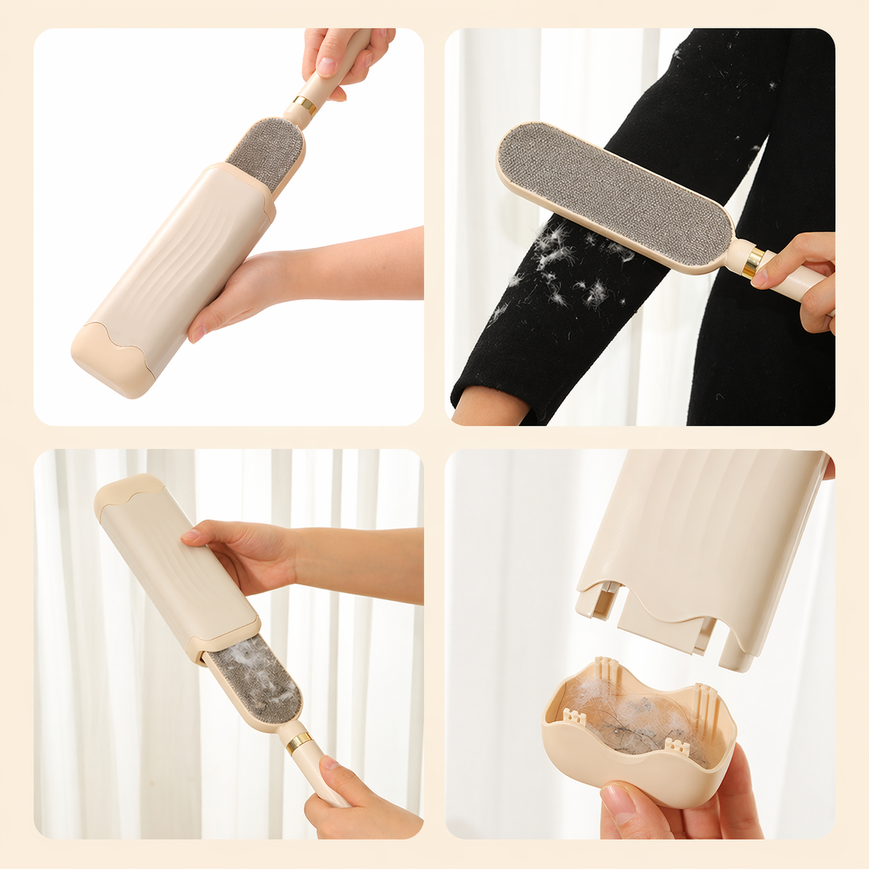 Self-Cleaning Static Pet Hair Remover Brush