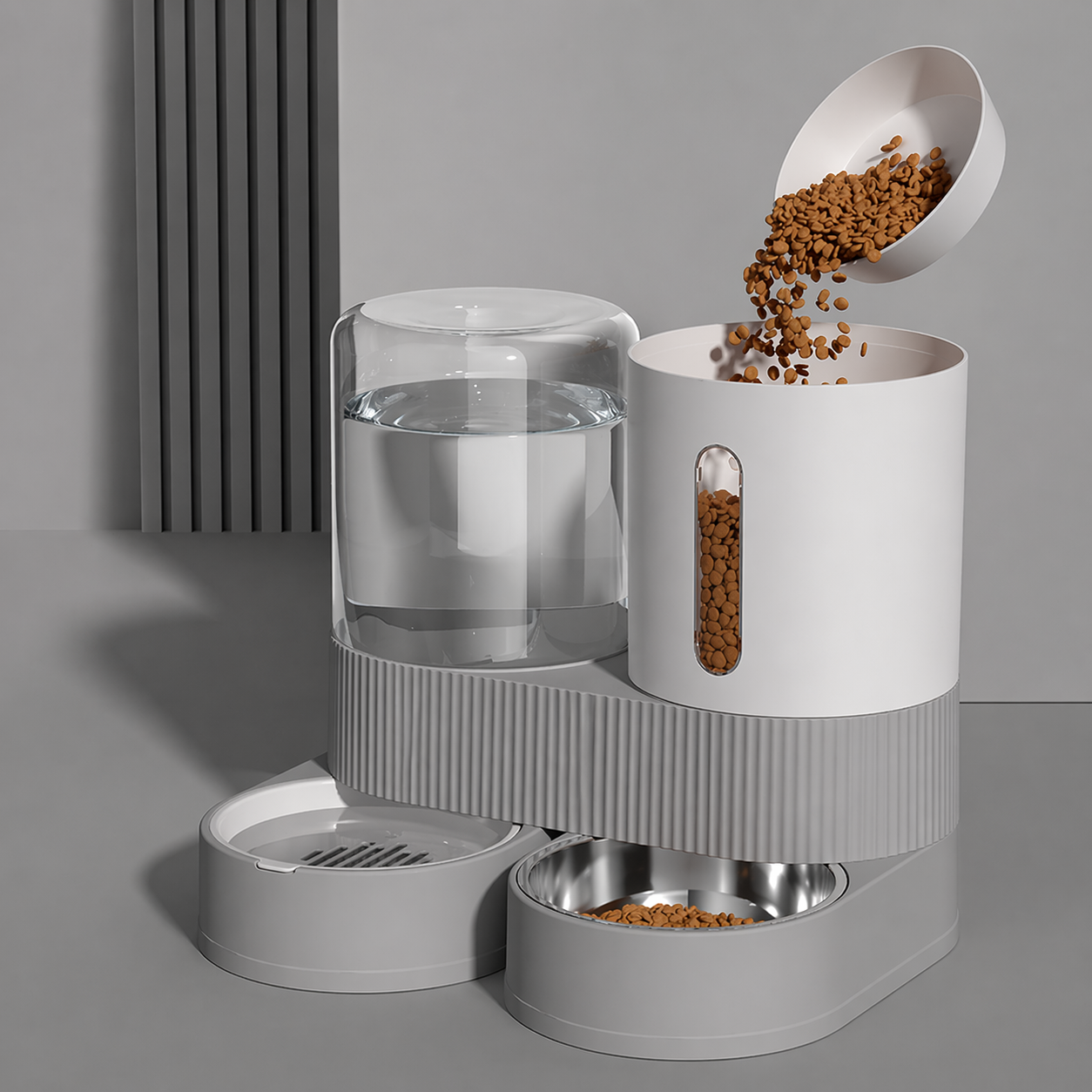 2-in-1 Automatic Pet Feeder & Water Dispenser