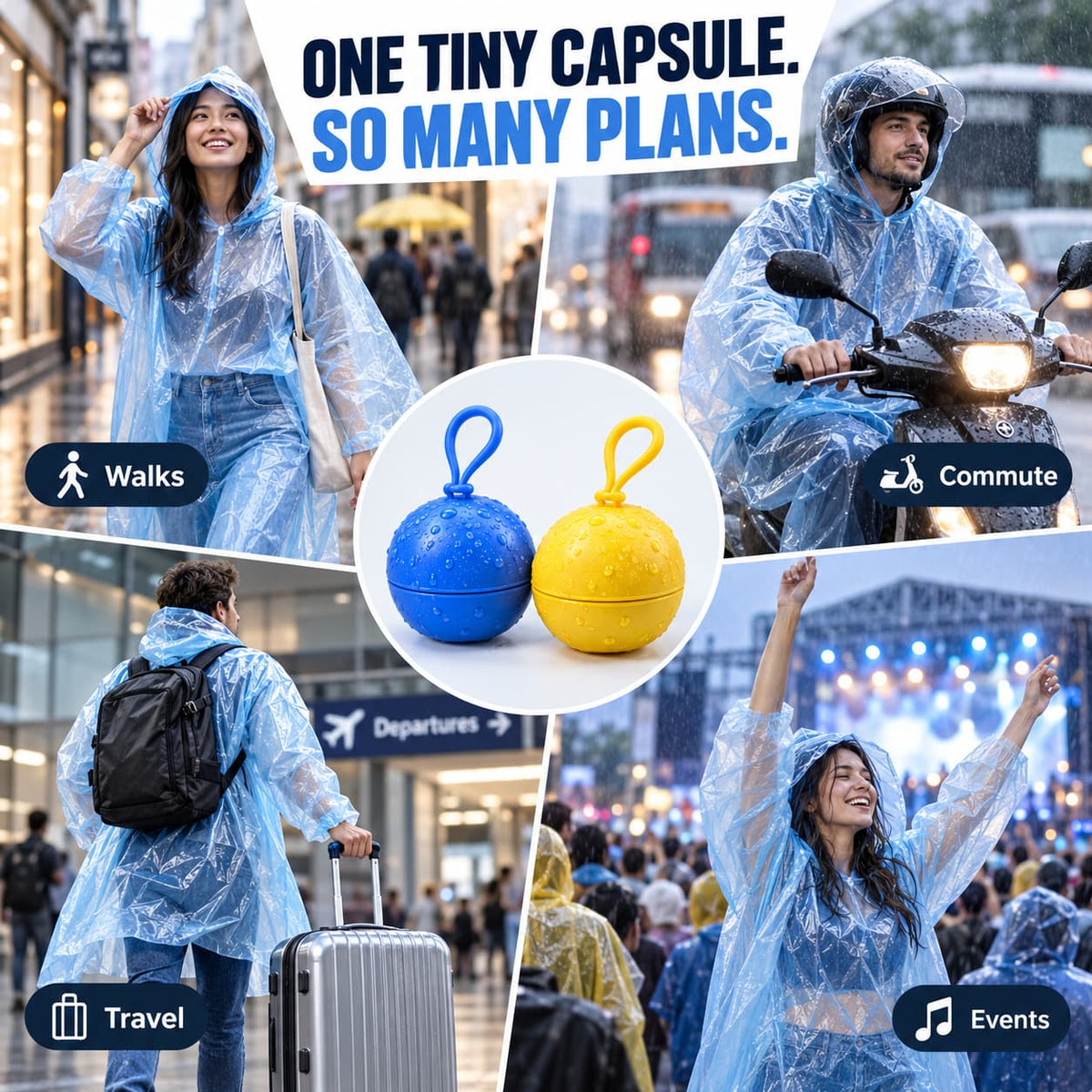🔥 LAST DAY: 49% OFF — Pocket-Size Emergency Rain Poncho – Compact Capsule Design