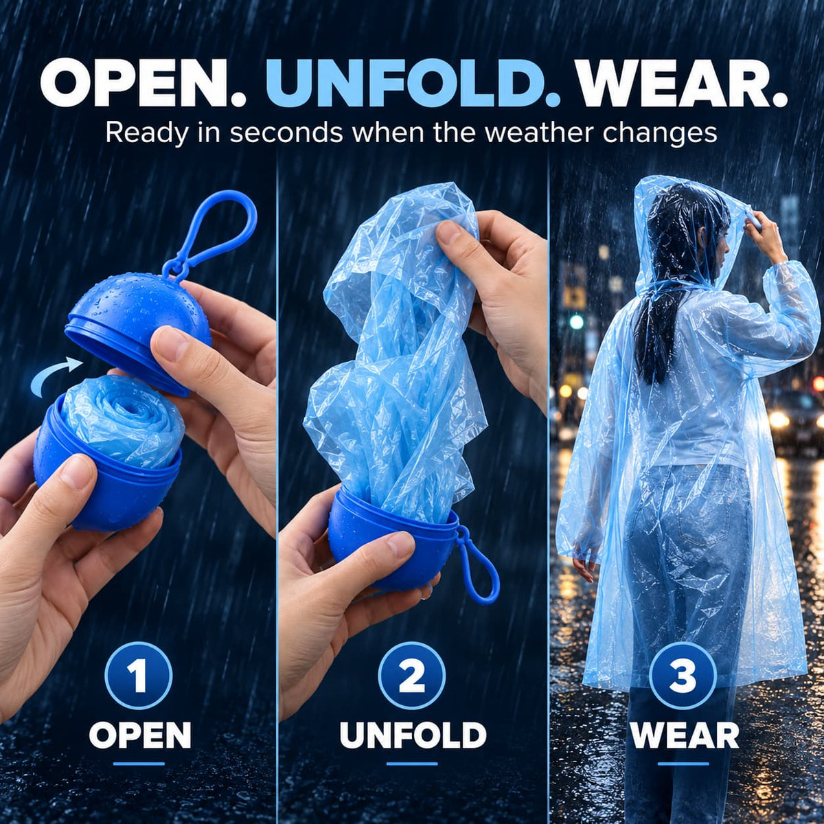 🔥 LAST DAY: 49% OFF — Pocket-Size Emergency Rain Poncho – Compact Capsule Design