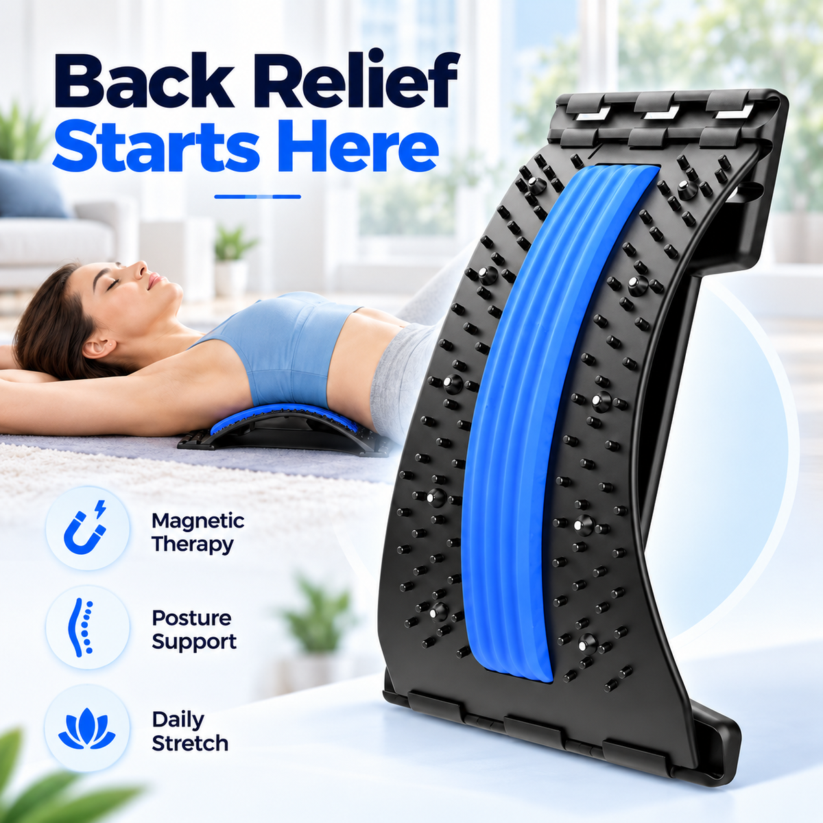 🔥 49% OFF TODAY — Magnetic Therapy Lumbar Stretcher for Back Pain Relief in Just 15 Minutes