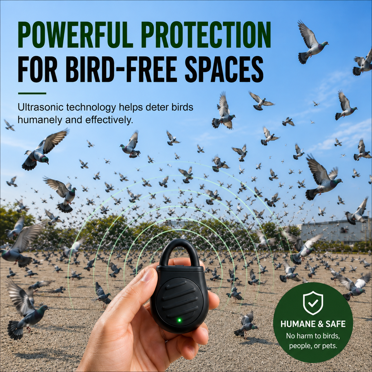 Ulmerixeno 3-Mode Portable Bird & Pest Repeller