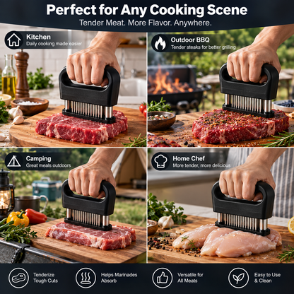 🔥 LAST DAY: 49% OFF — 48-Blade Meat Tenderizer Set — Tenderize Tough Cuts Without Pounding