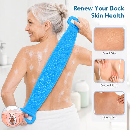 🛁 Limited-Time 49% OFF — 99.9% Antibacterial Silicone Back Scrubber 💦