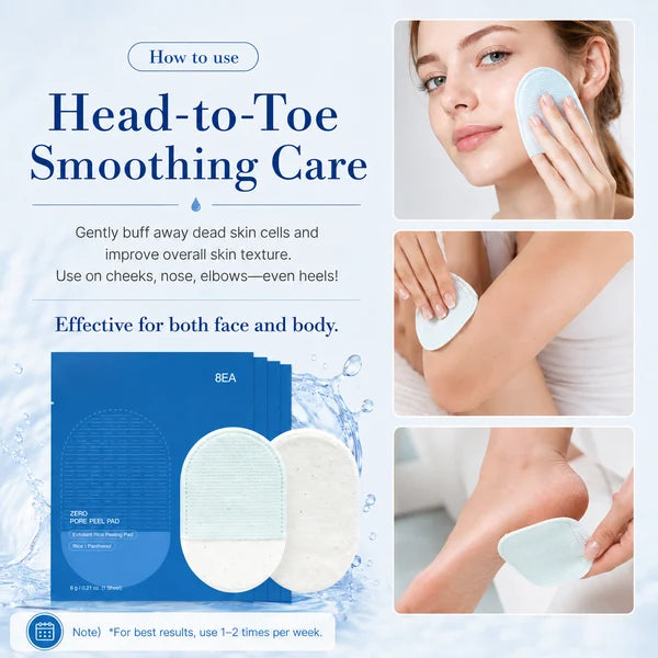 Skin-Smoothing Exfoliating Pads for Face & Body – 8 Pack