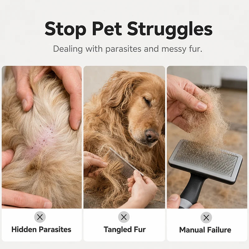 Comb Out Fleas & Loose Fur—Without Leaving the Mess Behind
